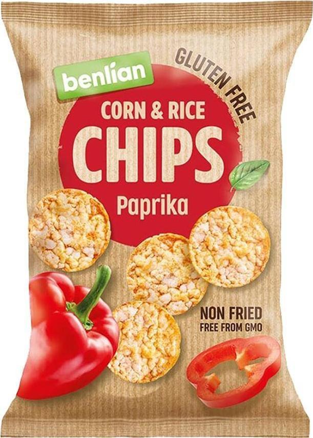 Benlian Chipsy kukurydziano-ryżowe - papryka Benlian, 50g 1