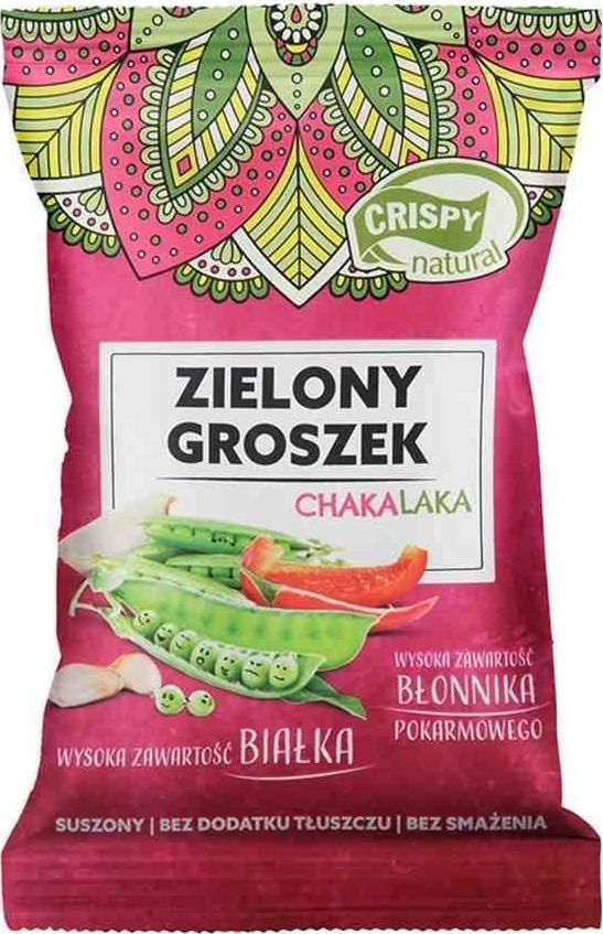 Crispy Natural Suszone chipsy z zielonego groszku - chakalaka Crispy Natural, 25g 1