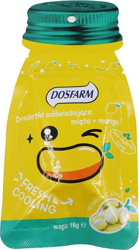 Dosfarm Drażetki odświeżające mięta + mango Dosfarm, 16g 1