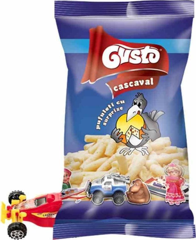 Gusto Pufuleti Chrupki kukurydziane o smaku serowym z niespodzianką Gusto Pufuleti, 30g 1