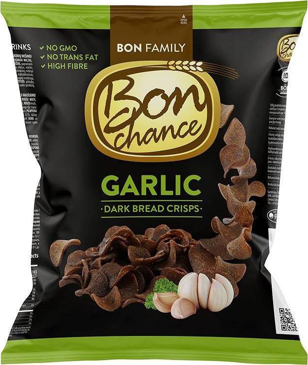 Gudobele Chipsy chlebowe ciemne o smaku czosnkowym 120 g 1