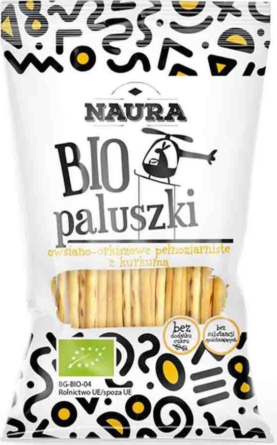 Naura Paluszki owsiano-orkiszowe pełnoziarniste z kurkumą BIO 45 g 1