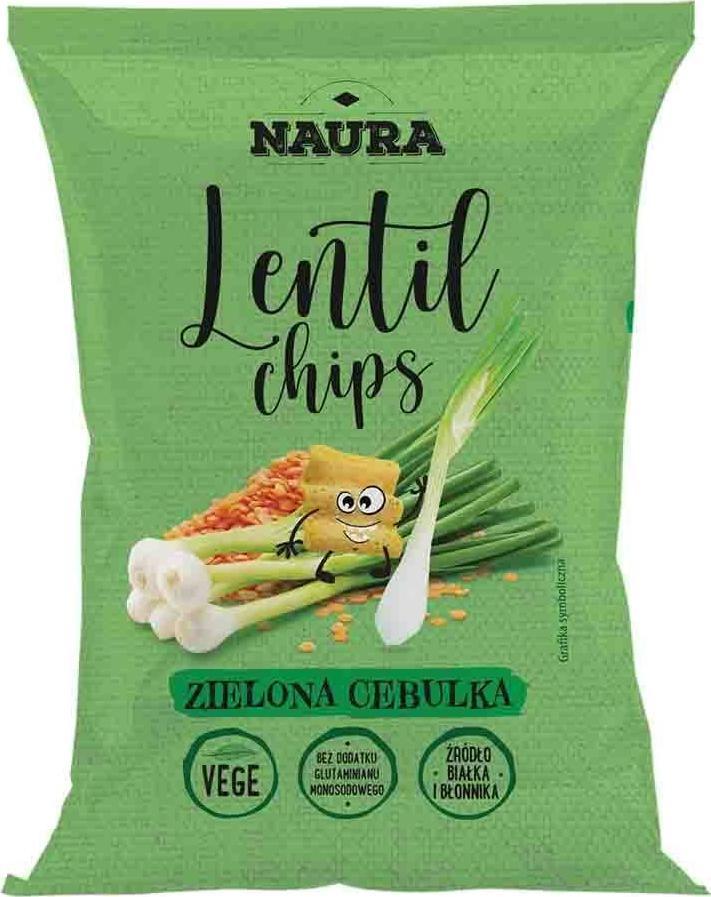 Naura Chrupki z soczewicy Zielona cebulka 70 g 1