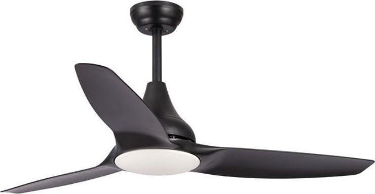 Lampa wisząca Luces Exclusivas LAMPOWENTYLATOR sufitowy LE42550 Luces Exclusivas metalowa OPRAWA plafoniera wiatrak LED 18W 3000K plafon czarny 1