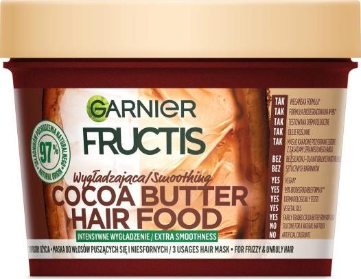 Garnier GARNIER_Fructis Cocoa Butter Hair Food wygładzająca maska do włosów puszących się i niesfornych 390ml 1