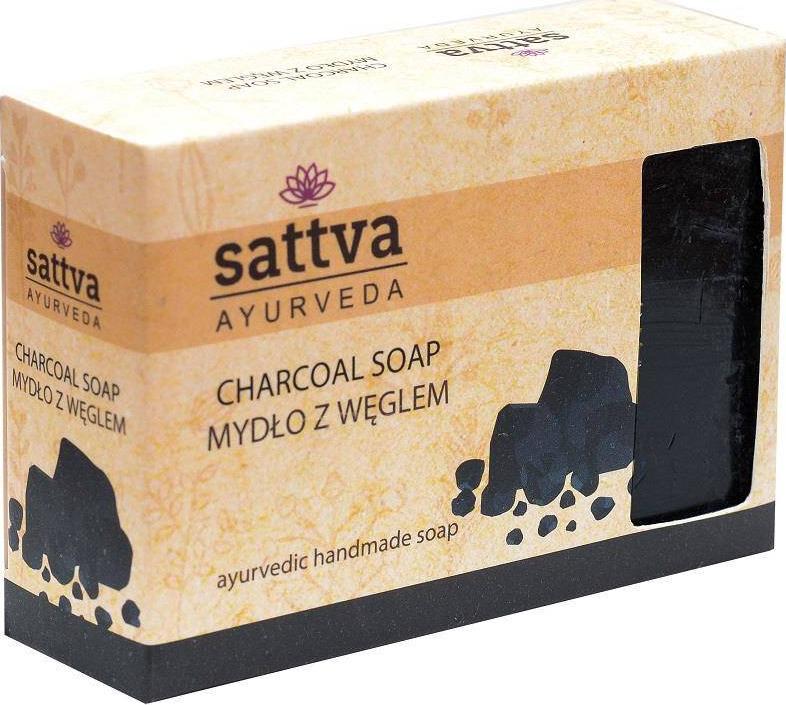 Sattva SATTVA_Body Soap indyjskie mydło z węglem Charcoal 125g 1