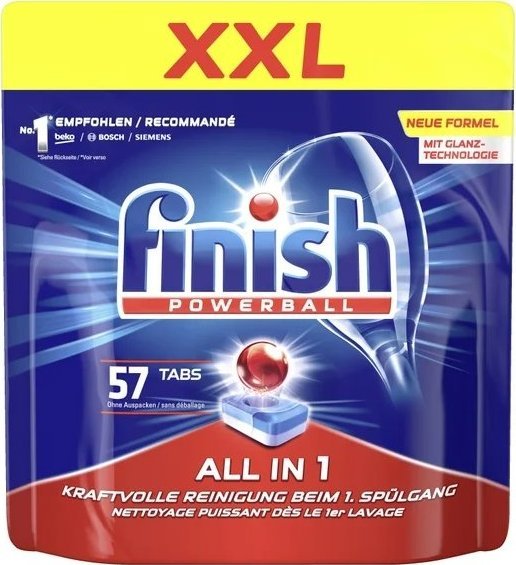 Finish (DE) Finish, All in 1, Tabletki do zmywarki, 57 sztuk (PRODUKT Z NIEMIEC) 1