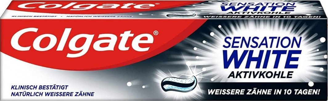 Colgate (DE) Colgate Sensation White, Pasta do zębów z węglem, 75 ml (PRODUKT Z NIEMIEC) 1