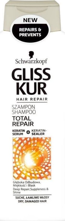 Gliss Kur (DE) Schwarzkopf Gliss-Kur, Total Repair, Szampon, 250 ml (PRODUKT Z NIEMIEC) 1