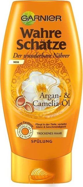 Garnier (DE) Garnier True Treasures, Odżywka z olejkiem arganowym i olejkiem z kamelii do włosów suchych, bez parabenów, 200ml (PRODUKT Z NIEMIEC) 1