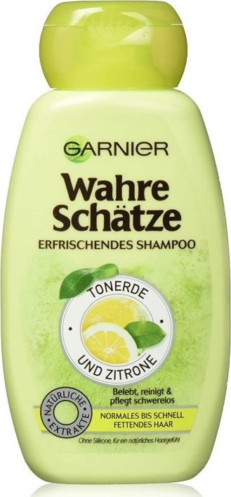 Garnier (DE) Garnier True Treasures, Odświeżający szampon z glinką i cytryną, orzeźwia, oczyszcza i pielęgnuje włosy normalne i szybko przetłuszczające się, 2 1
