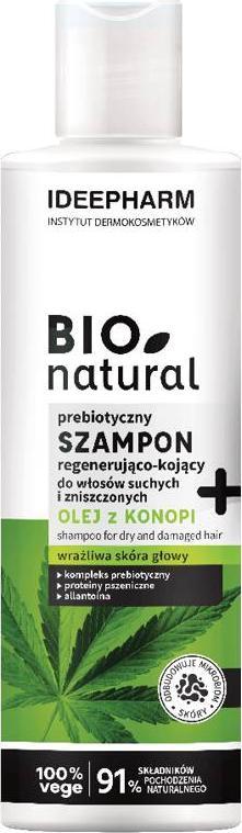 BioNatural Bio Natural, Prebiotyczny szampon regenerująco-kojący do włosów suchych i zniszczonych, 400 ml - Długi termin ważności! 1