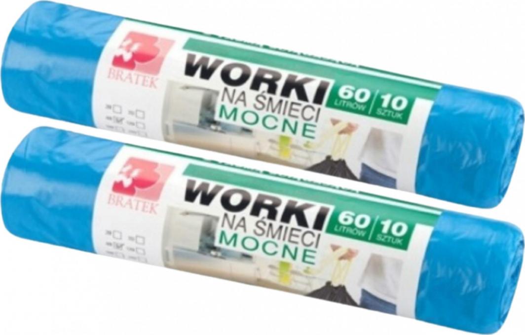 Bratek Bratek, Worki na śmieci z taśmą 60l, 10 sztuk (HIT) 1