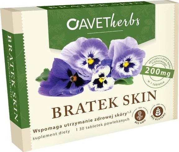 Avet Bratek Skin Avet Herbs, 30 tabletek - Długi termin ważności! 1