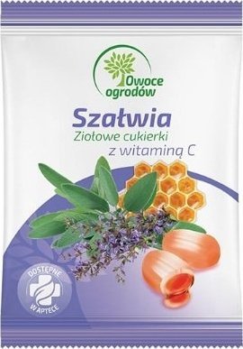 Silesian Pharma Owoce Ogrodów Ziołowe cukierki szałwia z witaminą C 60g - Długi termin ważności! 1