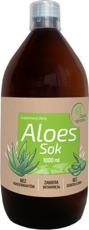 Silesian Pharma Owoce Ogrodów, Aloes sok, 1000 ml - Długi termin ważności! 1