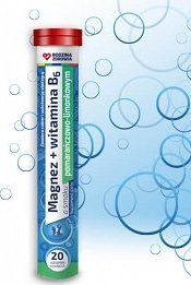 Silesian Pharma Rodzina Zdrowia Magnez + witamina B6 20 tabletek musujących - Długi termin ważności! 1