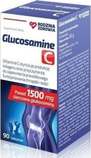 Silesian Pharma Rodzina Zdrowia Glucosamine C 90 tabletek - Długi termin ważności! 1