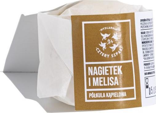 Mydlarnia Cztery Szpaki Półkula kąpielowa nagietek i melisa - 55 g 1