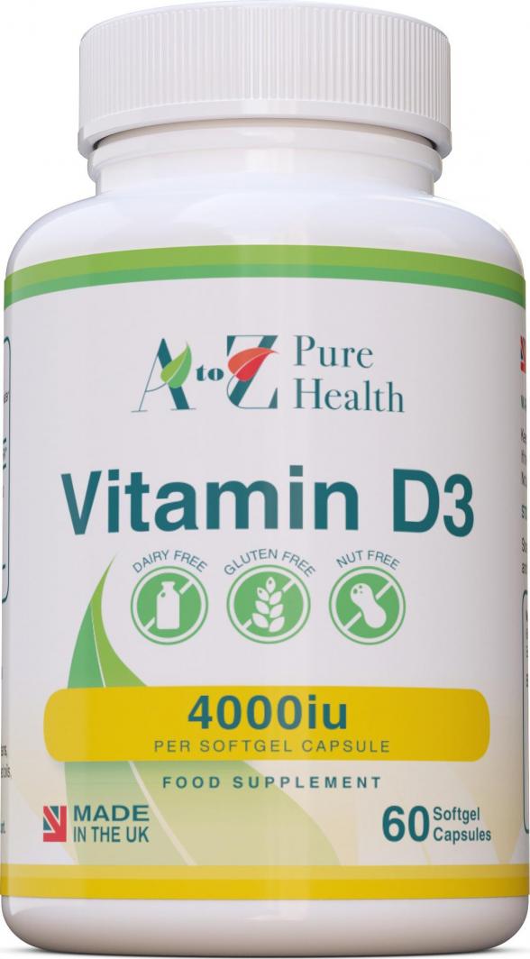 A to Z Pure Health A to Z Witamina D3 4000 IU - 60 kapsułek 1