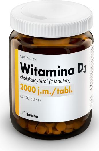 Hauster Hauster Witamina D3 2000 IU - 120 tabletek 1
