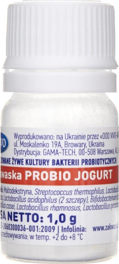 Vivo Vivo Zakwaska Probio Jogurt żywe kultury bakterii - 1 fiolka 0,5 g 1