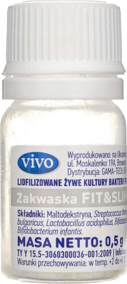 Vivo Vivo Zakwaska Fit & Slim żywe kultury bakterii - 1 fiolka po 0,5 g 1