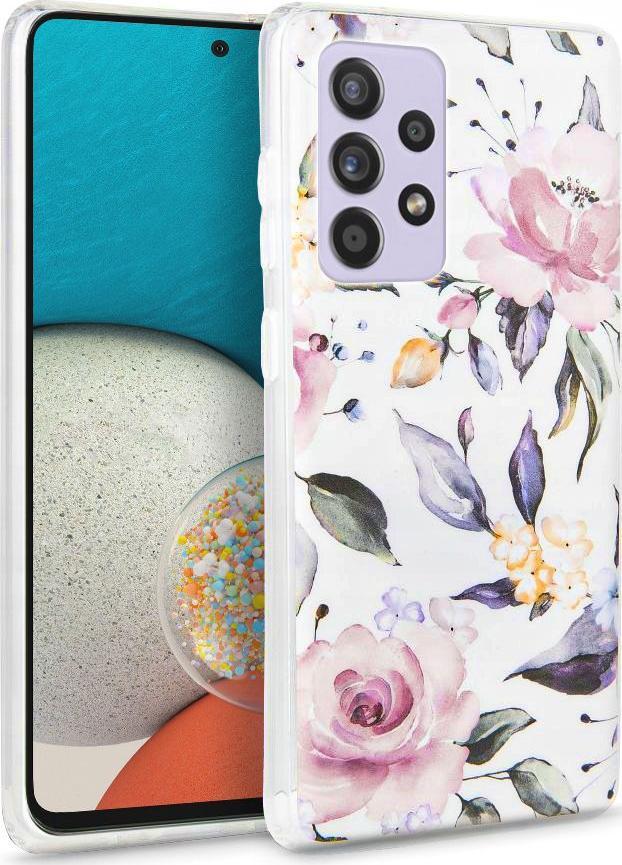 Spigen Etui Tech-Protect Floral do Samsung Galaxy A53 5G białe 1