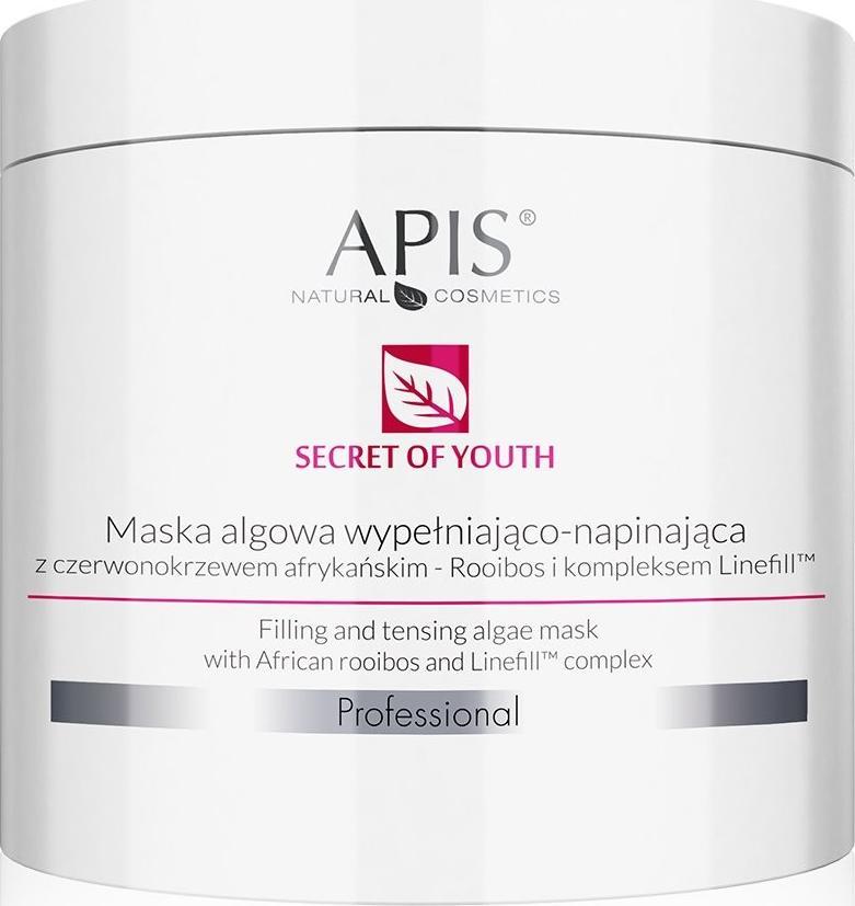 Apis Secret Of Youth Filling And Tensing Algae Mask maska algowa wypełniająco-napinająca z czerwonokrzewem afrykańskim- Rooibos i kompleksem Linefill 200g 1