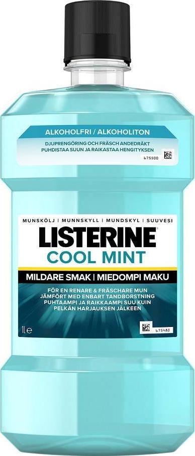 Listerine  Cool Mint płyn do płukania jamy ustnej Mildare 1000ml 1