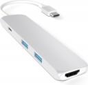 Stacja/replikatorSatechi[PRODUKT WYCOFANY] Satechi Aluminium Adapter Slim - aluminiowy adapter do urządzeń moblinych USB-C (USB-C, 4K HDMI, 2x USB-A) (silver)
