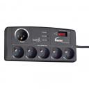 Listwa zasilająca Logo Master/Slave przeciwprzepięciowa 6 gniazd 3m czarny (19012)