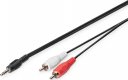 Kabel Digitus Jack 3.5mm - RCA (Cinch) x2 2.5m czarny (DB-510300-025-S)