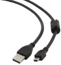 Kabel USB Gembird USB-A - miniUSB 1.8 m Czarny (CCFUSB2AM5P6)