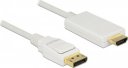 Kabel Delock DisplayPort - HDMI 2m biały (83818)