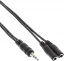 Kabel InLine Jack 3.5mm - Jack 3.5mm x2 5m czarny (99300D)