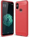 Hurtel Carbon Case elastyczne etui pokrowiec Xiaomi Mi A2 / Mi 6X czerwony