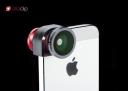 Olloclip zestaw obiektywów dla iPhone 5 w kolorze czerwonym
