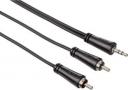 Kabel Hama Jack 3.5mm - RCA (Cinch) x2 1.5m czarny (991222950000)
