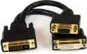 Kabel StarTech DVI-I - D-Sub (VGA) 0.2m czarny (DVI92030202L)