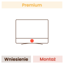 Montaż telewizora KOMFORT (wniesienie, przykręcenie podstawy, ustawienie, konfiguracja kanałów, ustawienie sieci WiFi, wyniesienie opakowań)