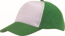 Upominkarnia 5 segmentowa czapka baseballowa BREEZY, ciemnozielony, biały