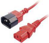 Kabel zasilający Lindy IEC 13/14 Czerwony 2m - 30478