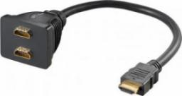  Goobay Kabel adaptera HDMI, pozłacany - Długość kabla 0.1 m