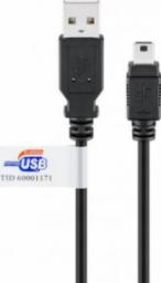 Kabel USB Goobay USB-A - miniUSB 1.8 m Czarny (JAB-854231)