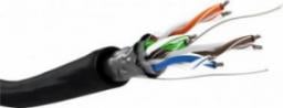  Goobay CAT 5e kabel sieciowy napowietrzny, F/UTP, czarny - Długość kabla 100 m
