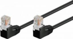  RB-LAN CAT 5eKabel łączący 1x 90 pod kątem,U/UTP, Czarny - Długość kabla 10 m