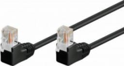  RB-LAN CAT 5eKabel łączący 1x 90 pod kątem,U/UTP, czarny - Długość kabla 0.25 m