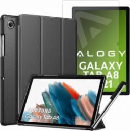 Etui na tablet Alogy Etui Alogy Book Cover do Samsung Galaxy Tab A8 2021 SM-X200/SM-X205 Szary + Folia + Rysik