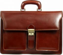 Paolo Peruzzi Włoska teczka skórzana męska Paolo Peruzzi N02 brązowa